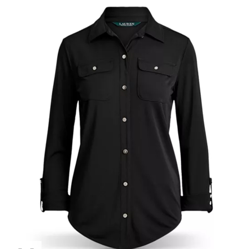 RALPH LAUREN knit button up shirt